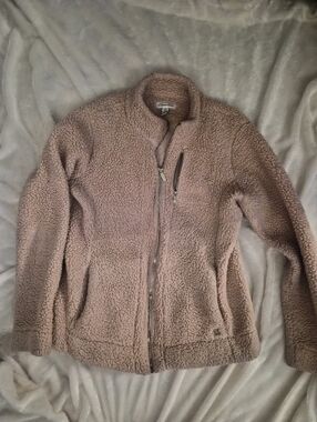 Calvin Klein Soft Pink Sherpa Jacket Medium Teddy Fleece Coat